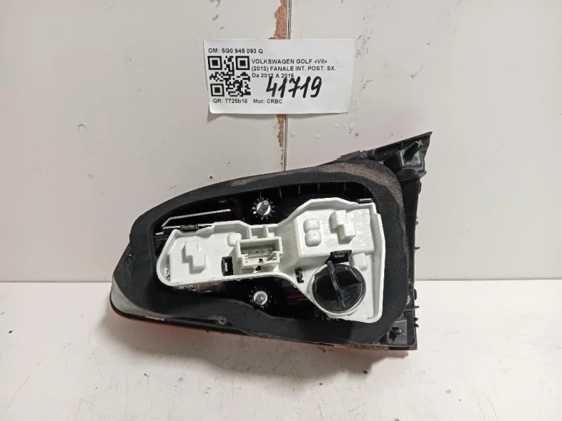 Fanale INT POST SX 5G0 945 093 Q Volkswagen GOLF VII 2013