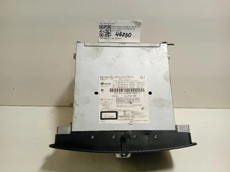 Unità Autoradio A246 901 99 01 Mercedes Classe B W246 2012