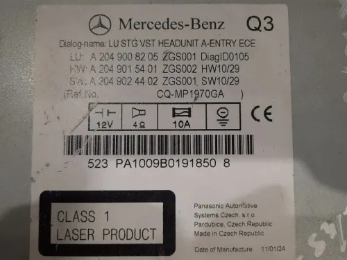 Unità Autoradio A2049008205 Mercedes Classe C W204 2011