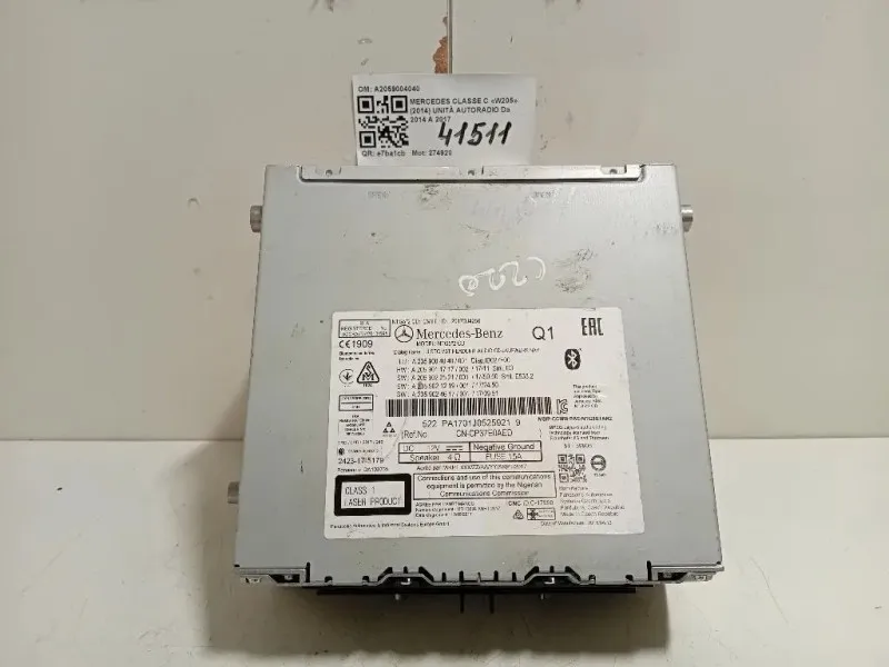 Unità Autoradio A2059004040 Mercedes Classe C W205 2014
