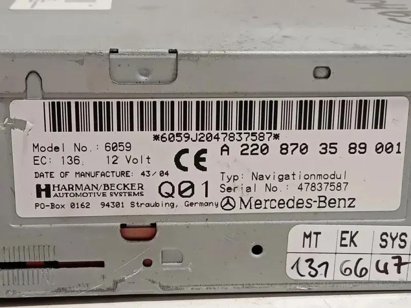 Unità Autoradio A2208703589001 Mercedes Classe E W211 2002