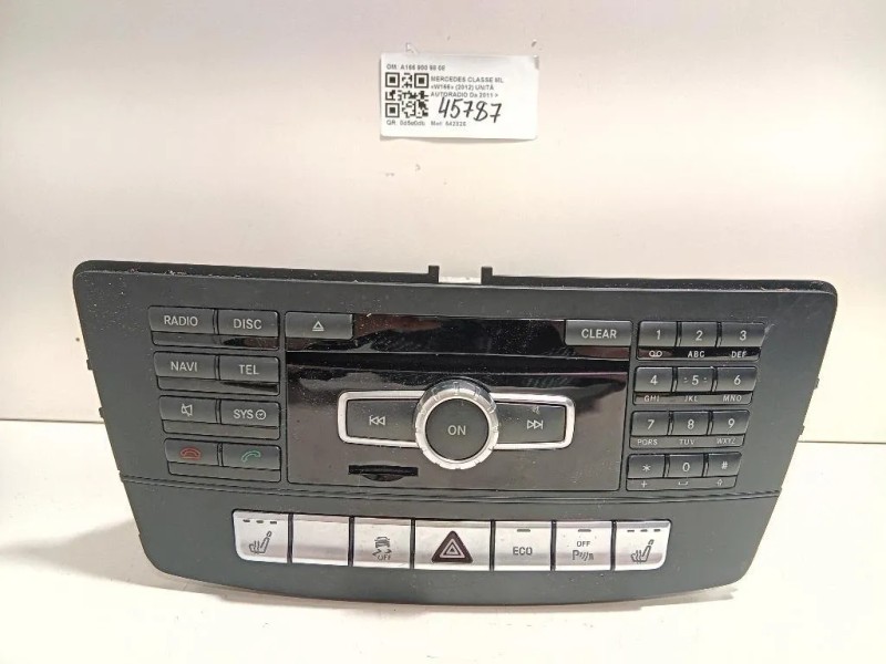 Unità Autoradio A166 900 98 08 NO CODICE SBLOCCO Mercedes Classe ML W166 2012