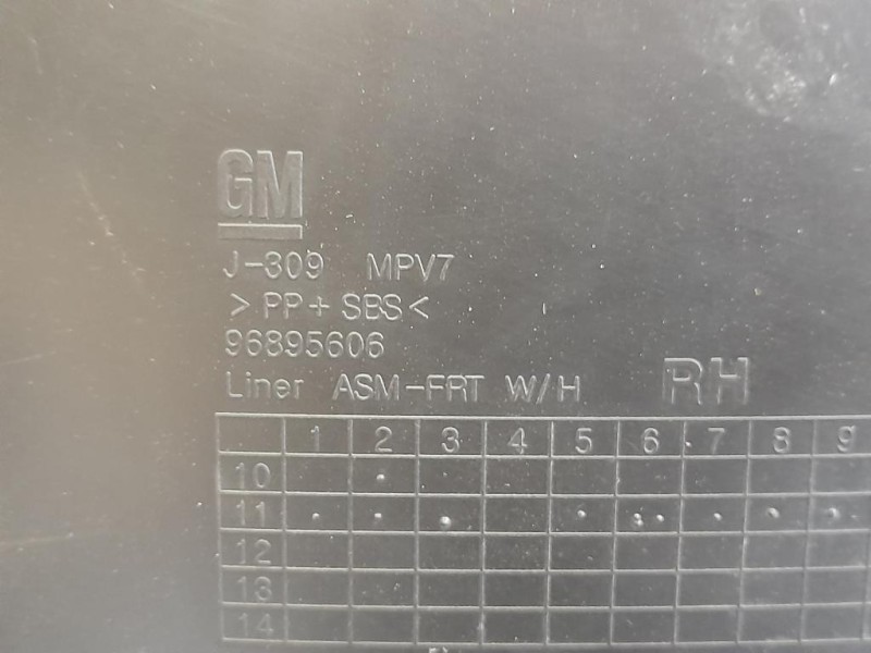 Parasassi Passaruota Interno ANT DX 96895606 Chevrolet Orlando 2011