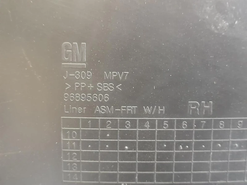 Parasassi Passaruota Interno ANT DX 96895606 Chevrolet Orlando 2011