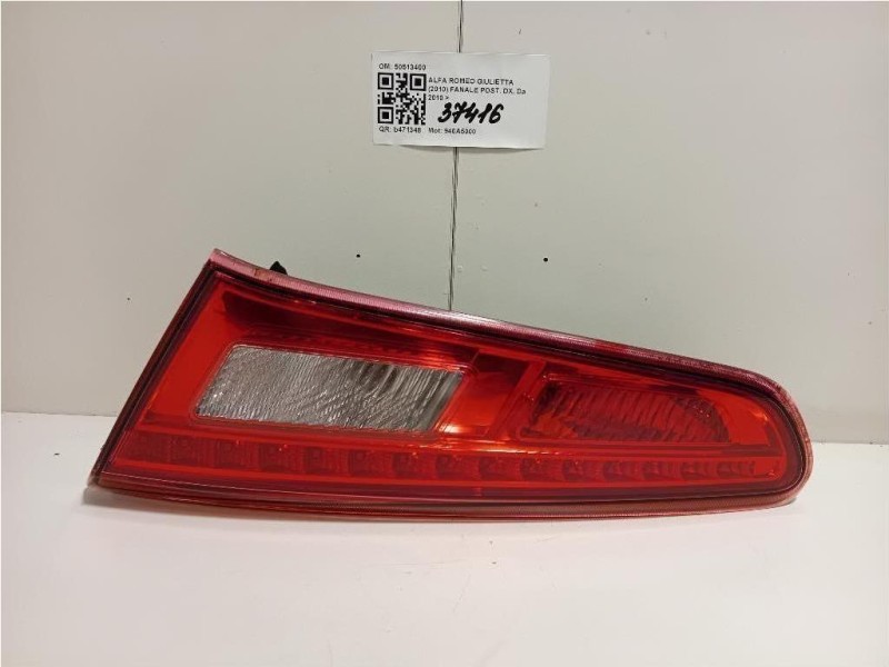 Fanale POST DX 50513400 Alfa Romeo Giulietta 2010