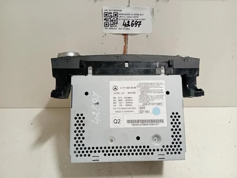 Unità Autoradio A1718200386 Mercedes Classe SLK R171 2004