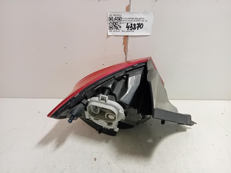 Fanale POST DX 50513612 Alfa Romeo Giulietta 2010
