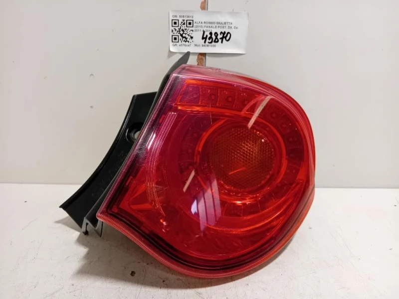 Fanale POST DX 50513612 Alfa Romeo Giulietta 2010