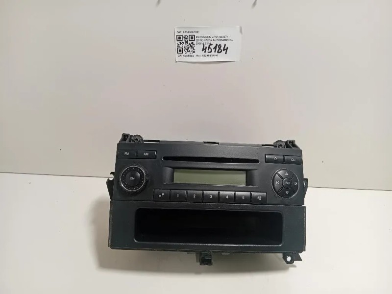 Unità Autoradio A6396891031 Mercedes VITO W447 2014