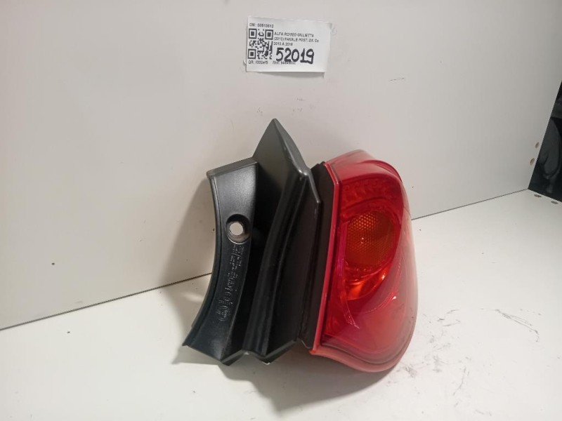 Fanale POST DX 50513612 Alfa Romeo Giulietta 2013