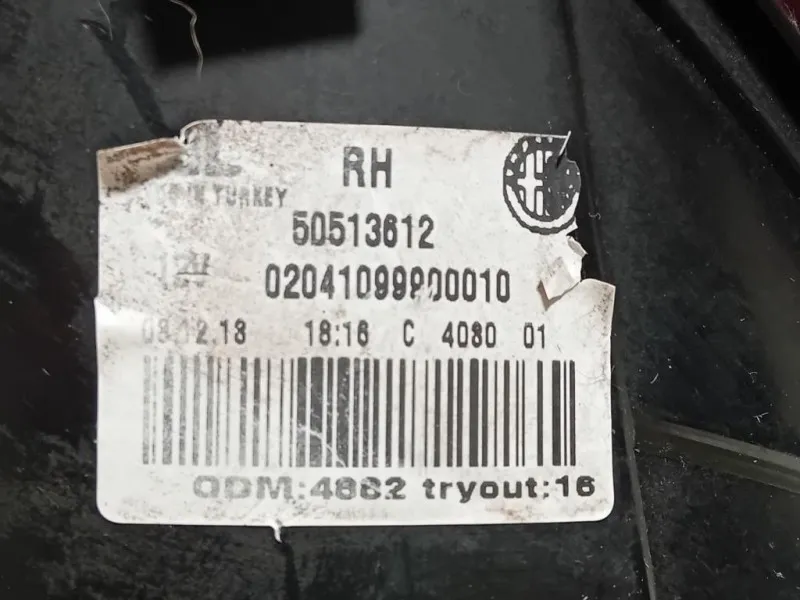 Fanale POST DX 02041099900010 Alfa Romeo Giulietta 2013