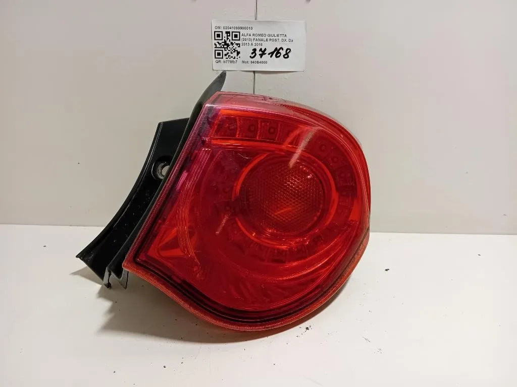 Fanale POST DX 02041099900010 Alfa Romeo Giulietta 2013