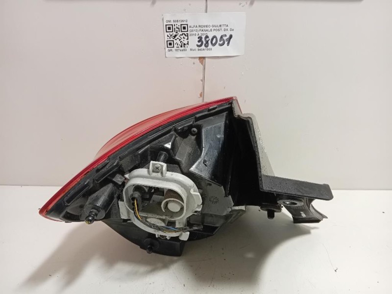 Fanale POST DX 50513612 Alfa Romeo Giulietta 2013