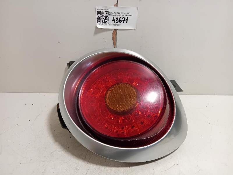 Fanale POST DX 156085853 Alfa Romeo MITO 2008