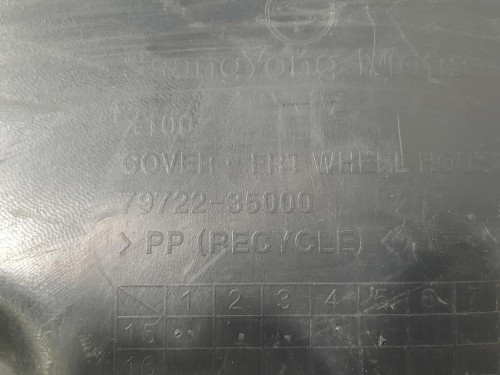 Parasassi Passaruota Interno ANT DX 79721-35000 Ssangyong Tivoli 2015