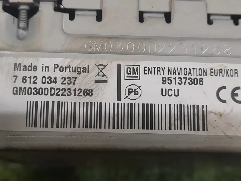 Unità Autoradio 95137306 Opel Astra J 2012