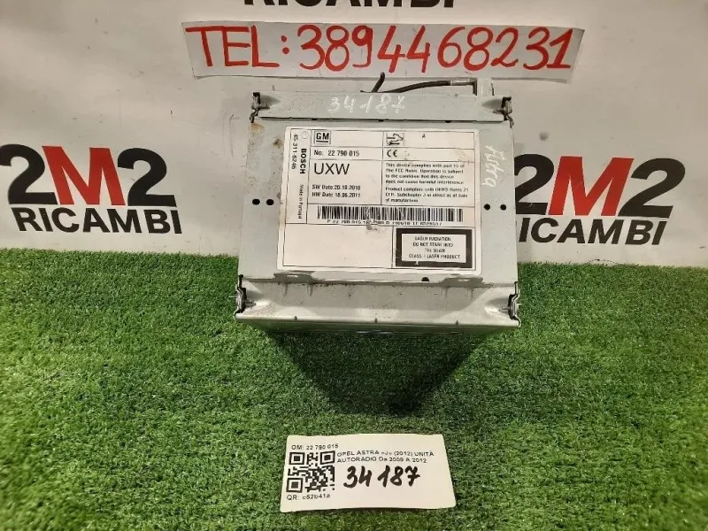 Unità Autoradio 22 790 015 Opel Astra J 2012