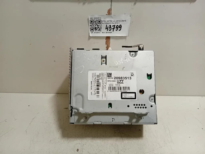 Unità Autoradio 20983513 Opel Astra J 2012