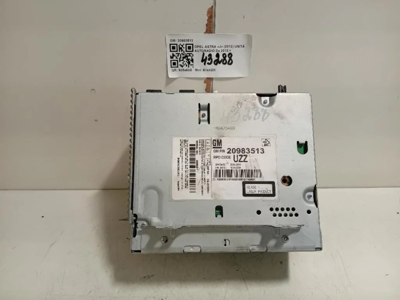 Unità Autoradio 20983513 Opel Astra J 2012