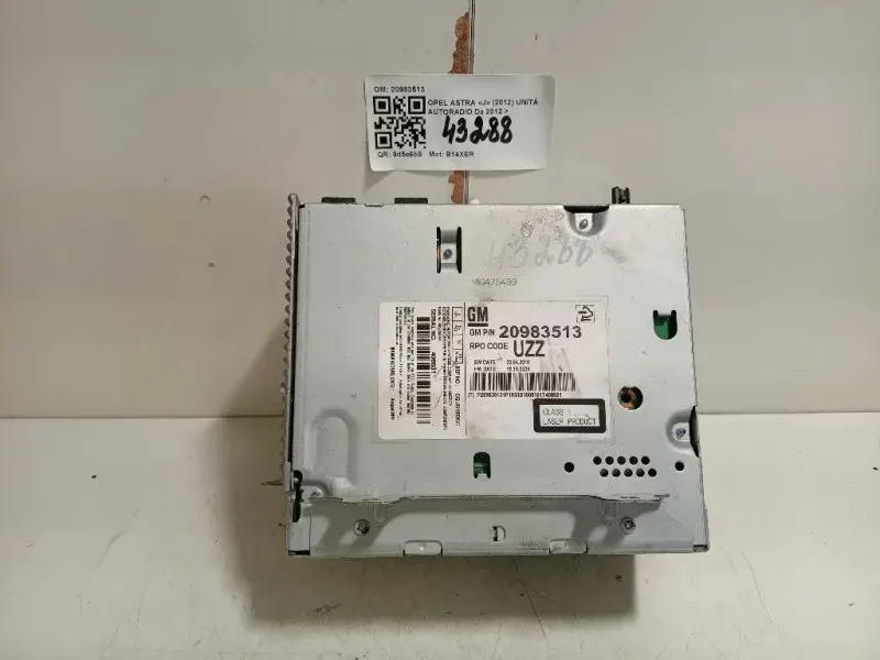 Unità Autoradio 20983513 Opel Astra J 2012