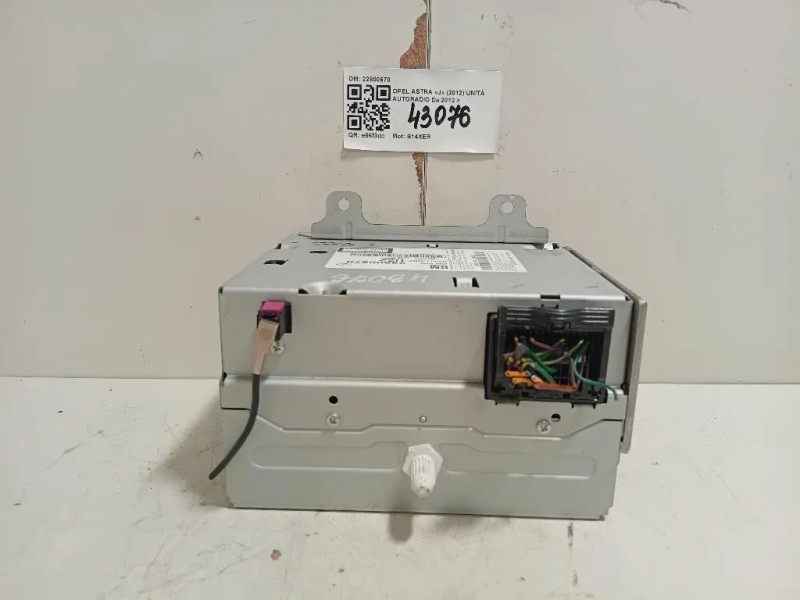Unità Autoradio 22800670 Opel Astra J 2012