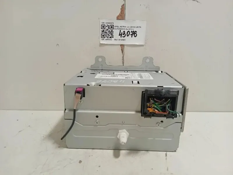 Unità Autoradio 22800670 Opel Astra J 2012