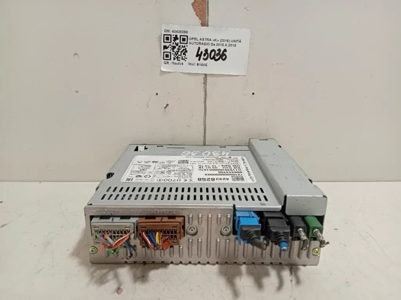 Unità Autoradio 42438258 Opel Astra K 2016