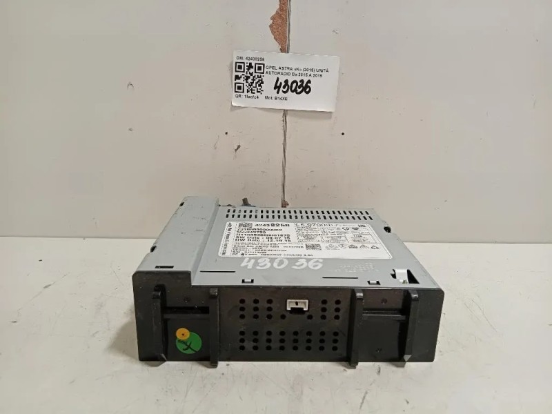 Unità Autoradio 42438258 Opel Astra K 2016
