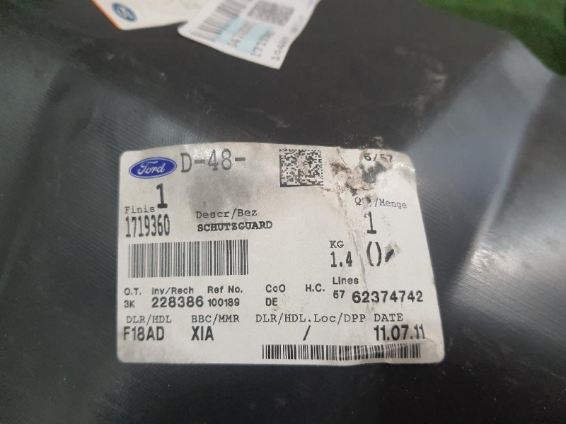 Parasassi Passaruota Interno ANT SX 1719360 Ford Focus III 2008