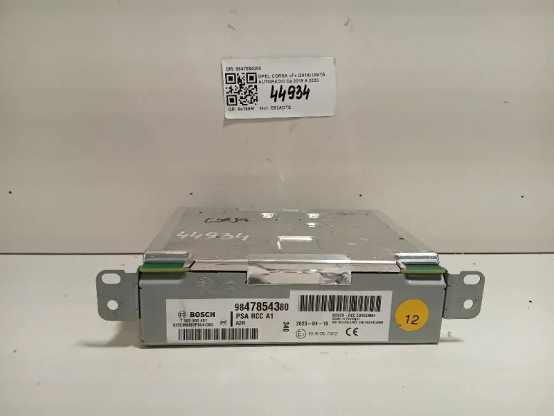Unità Autoradio 9847854380 Opel Corsa F 2019