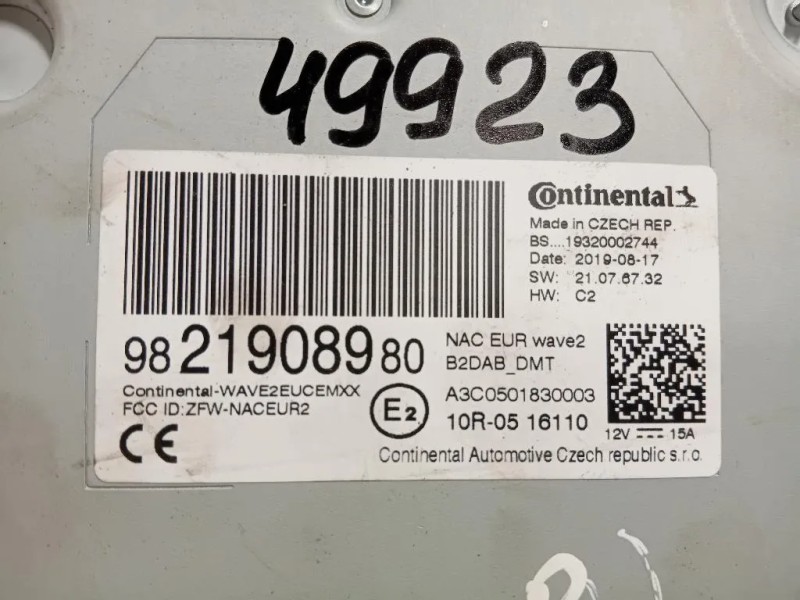 Unità Autoradio 9821908980 Opel Crossland X 2017