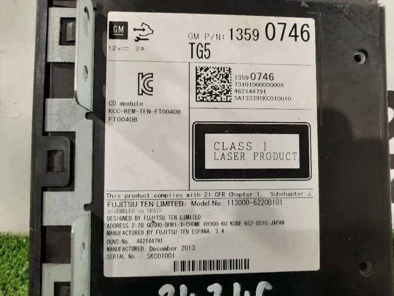 Unità Autoradio 13590746 LETTORE CD Opel Insignia A 2009