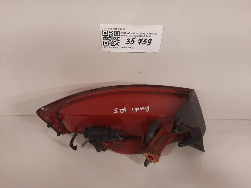 Fanale POST DX 8T0 945 096 D Audi A5 8T3 2008