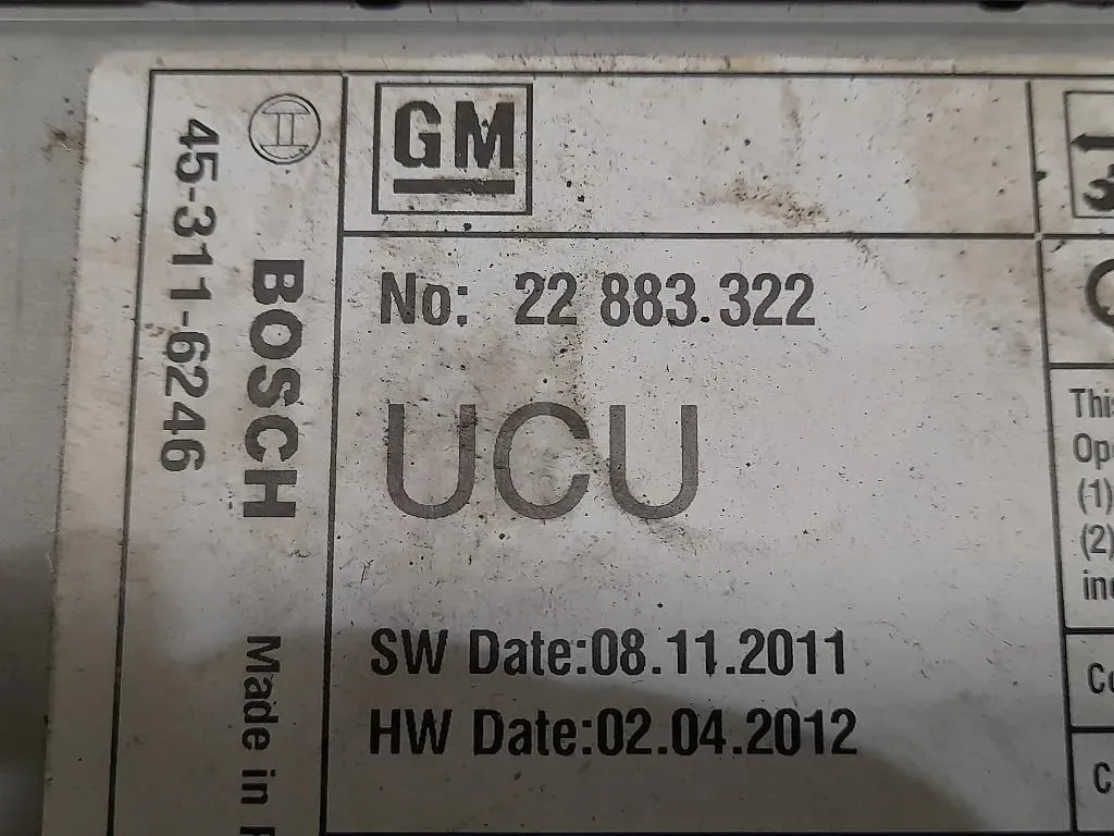 Unità Autoradio 453116246 Opel Insignia A 2009