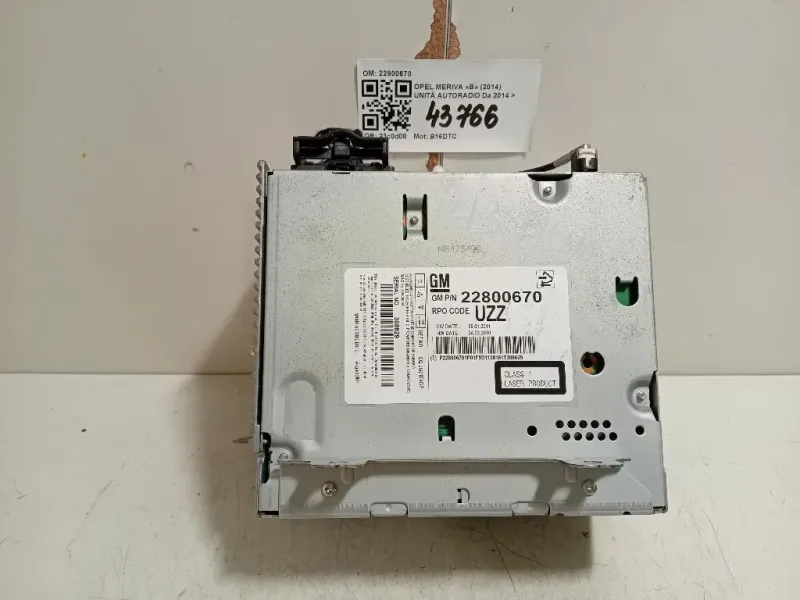 Unità Autoradio 22800670 Opel Meriva B 2014