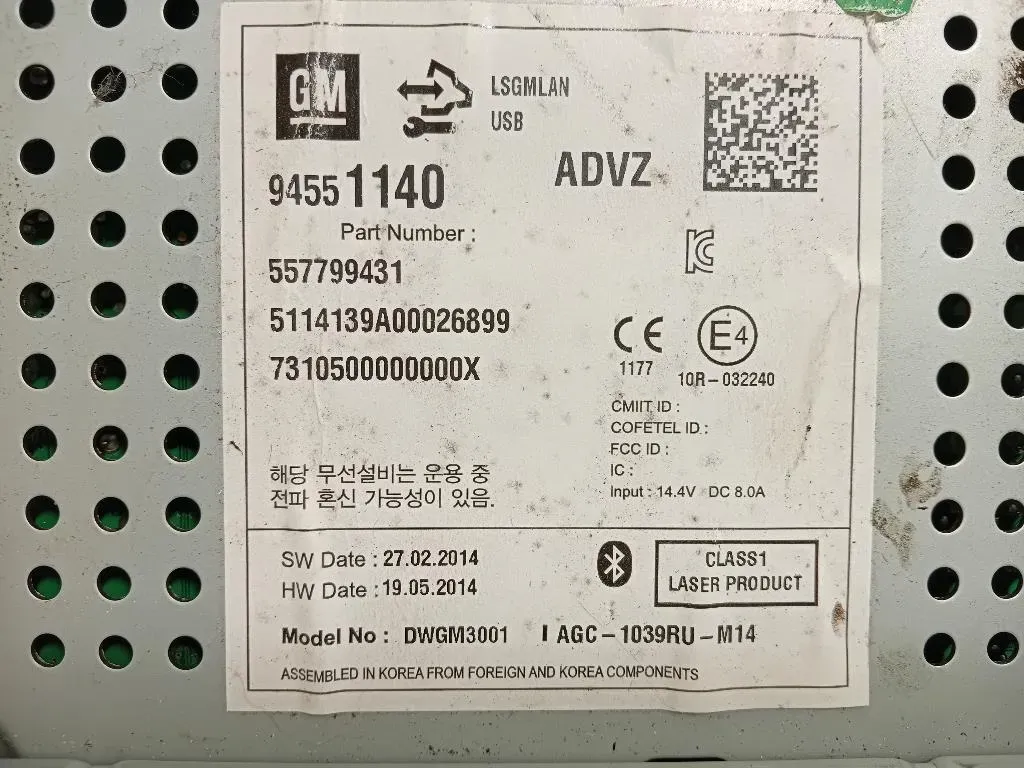 Unità Autoradio 557799431 Opel Mokka 2013