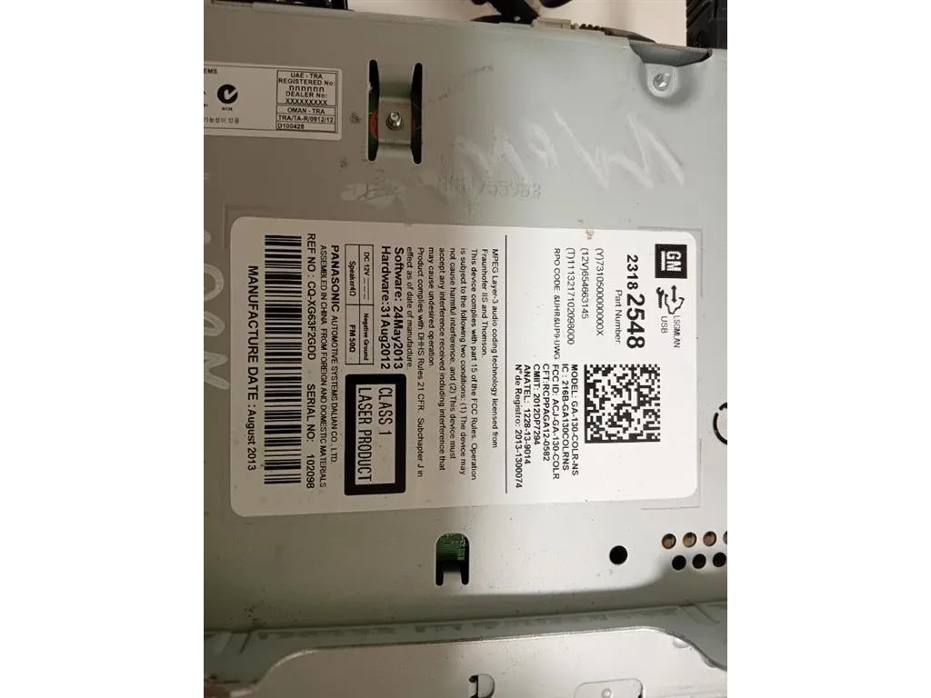 Unità Autoradio 23182548 Opel Mokka 2013