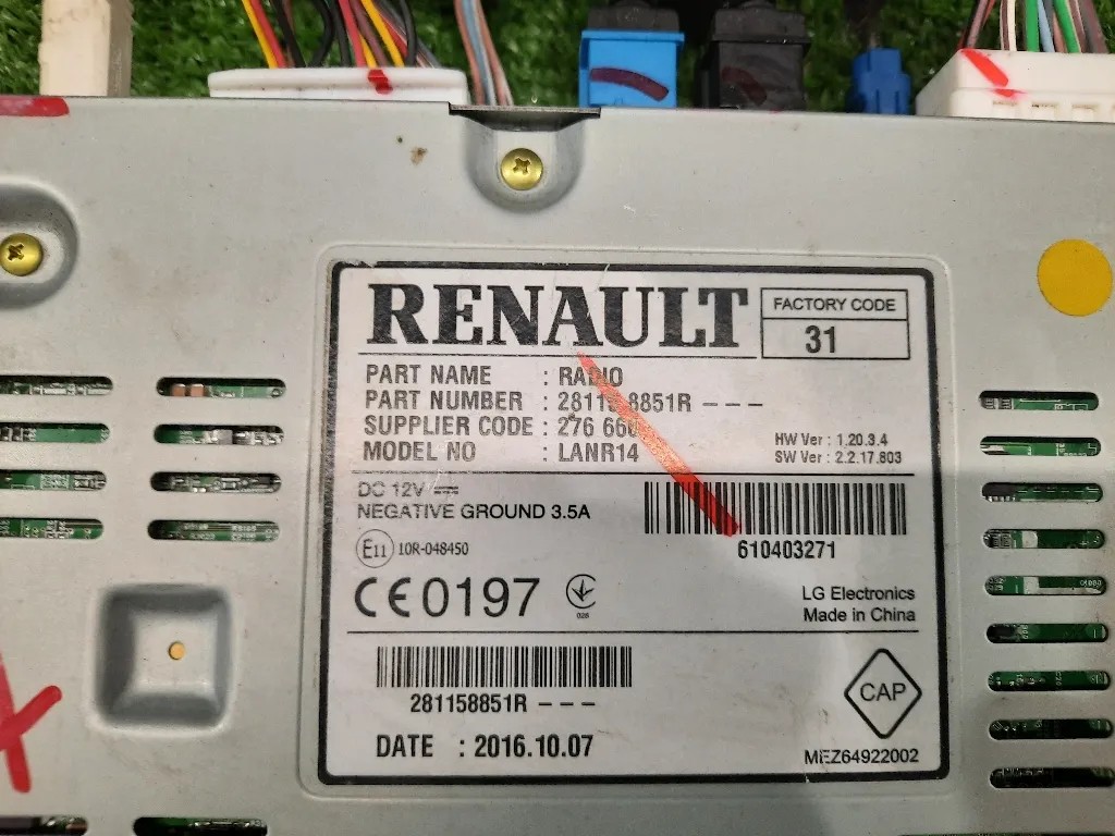 Unità Autoradio 281158851R Renault Kadjar 2015