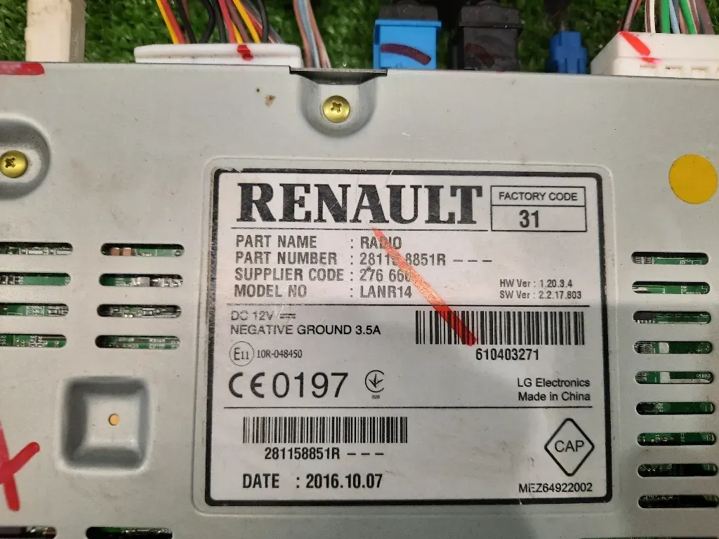 Unità Autoradio 281158851R Renault Kadjar 2015