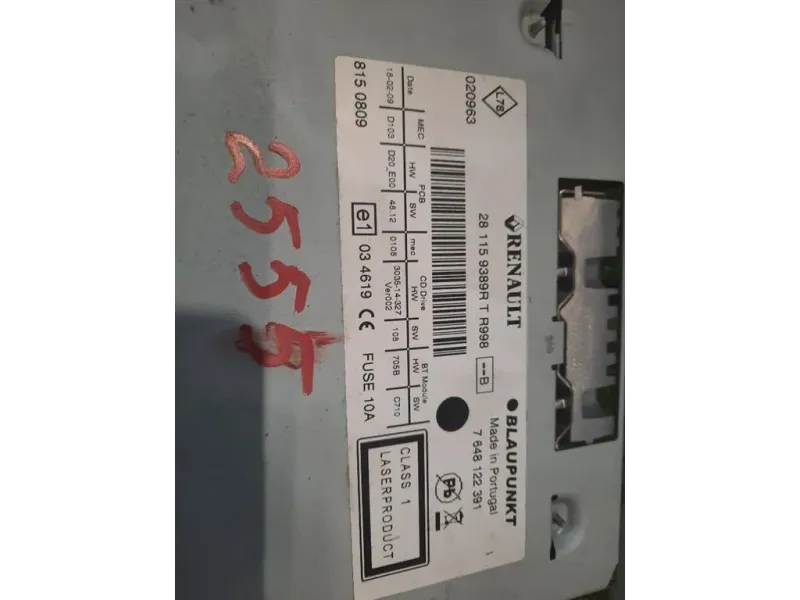 Unità Autoradio 281151350R Renault Mégane III 2012