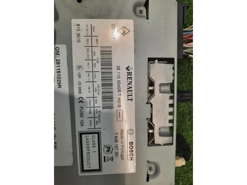 Unità Autoradio 281151029R LETTORE CD Renault Mégane III SW 2009