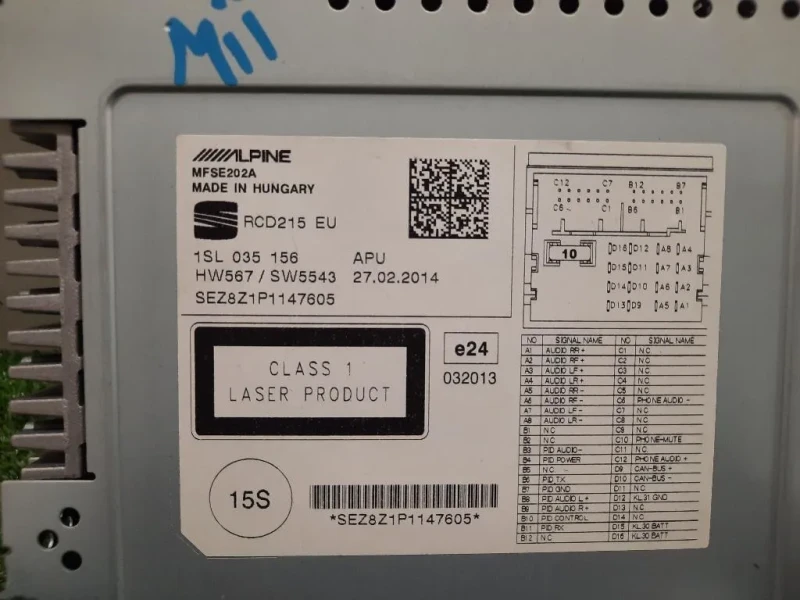 Unità Autoradio 1SL035156 Seat MII 2012