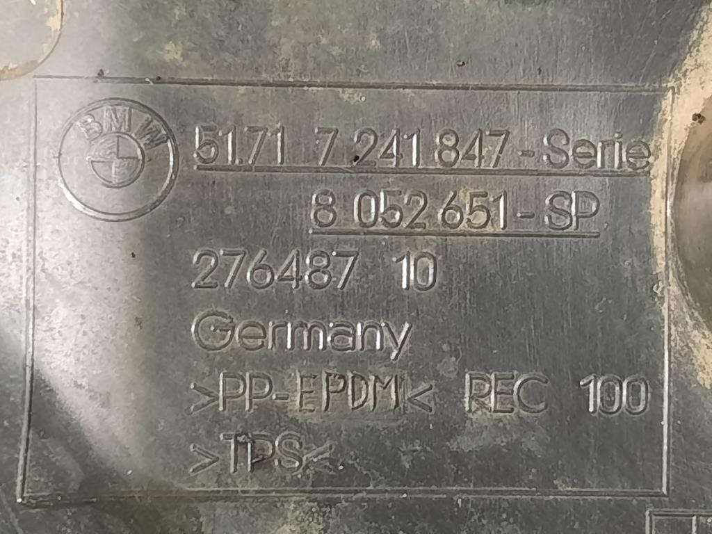 Paraspruzzi Parafango ANT SX 51717241847 DEFLETTORE ALLOGGIAMENTO RUOTA SX Bmw Serie 1 F20 Berlina 2012