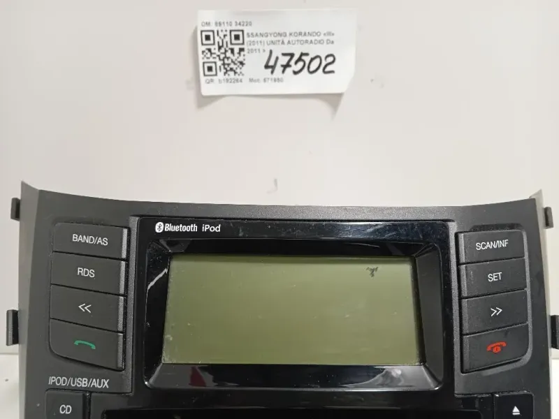 Unità Autoradio 89110 34220 Ssangyong Korando III 2011