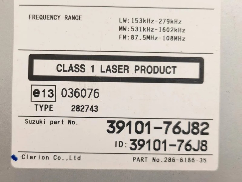 Unità Autoradio 39101-76J82 Suzuki Jimny I 1999