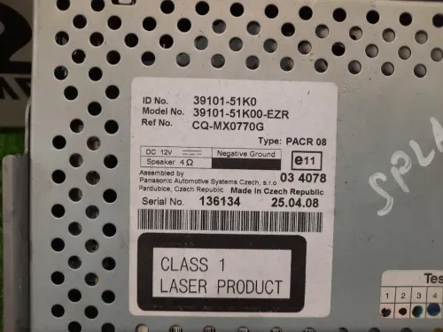 Unità Autoradio 3910151K00EZR Suzuki Splash 2008