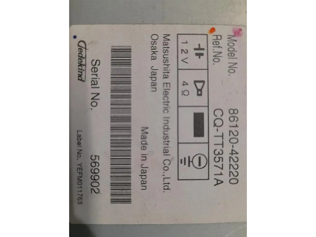 Unità Autoradio 8612042220 Toyota RAV 4 III 2006