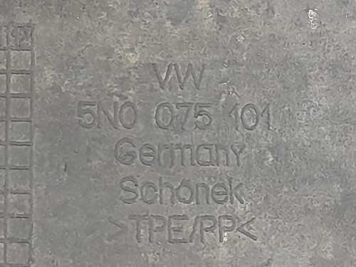 Paraspruzzi Parafango POST SX 5N0075101 Volkswagen Tiguan I 2008