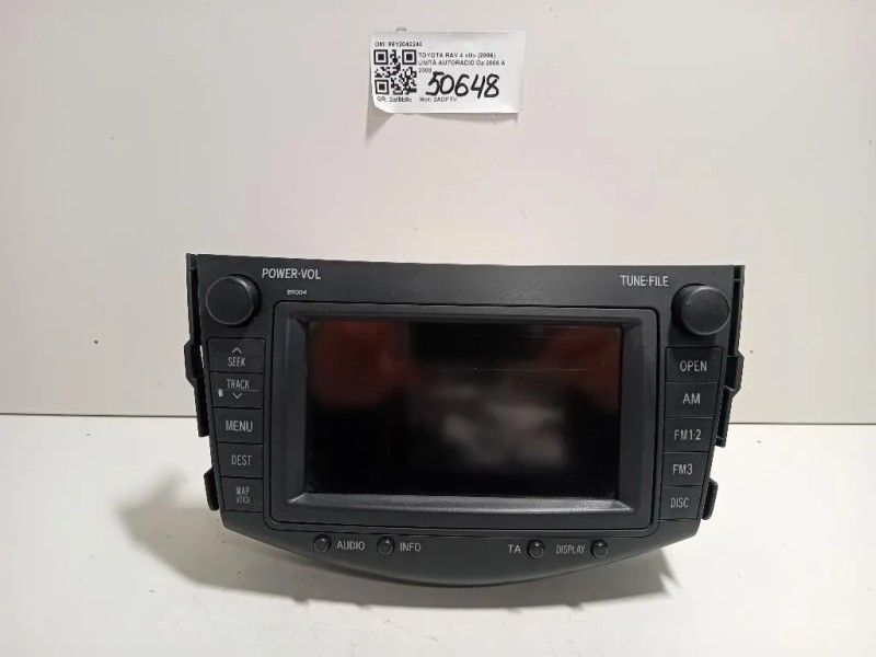 Unità Autoradio 8612042240 Toyota RAV 4 III 2006