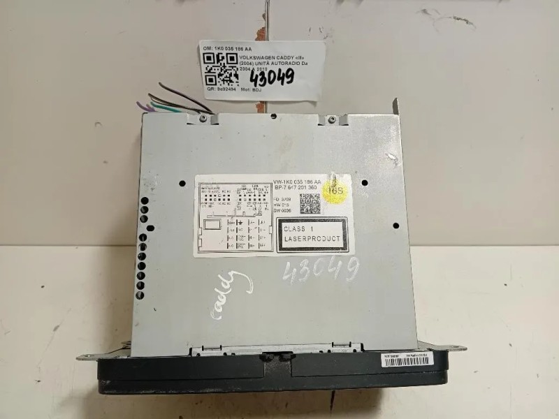 Unità Autoradio 1K0 035 186 AA Volkswagen Caddy III 2004